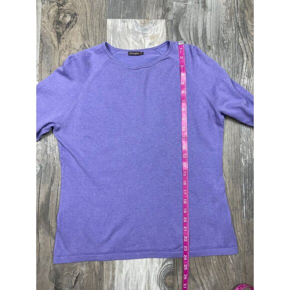 J McLaughlin Lightweight Sweater Medium Purple Crew Neck Long Sleeve - Picture 8 of 8